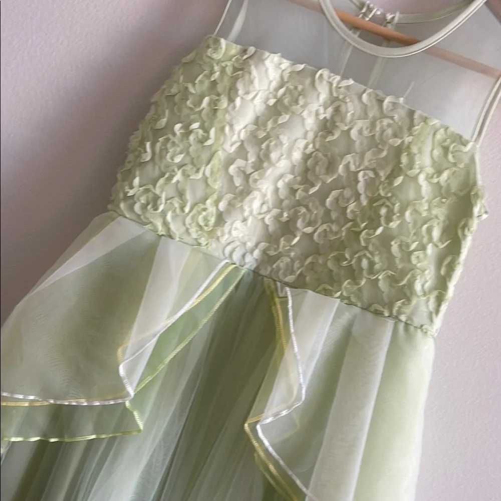 Trish Scully Child Elegant‎ Light Green Layered Dress